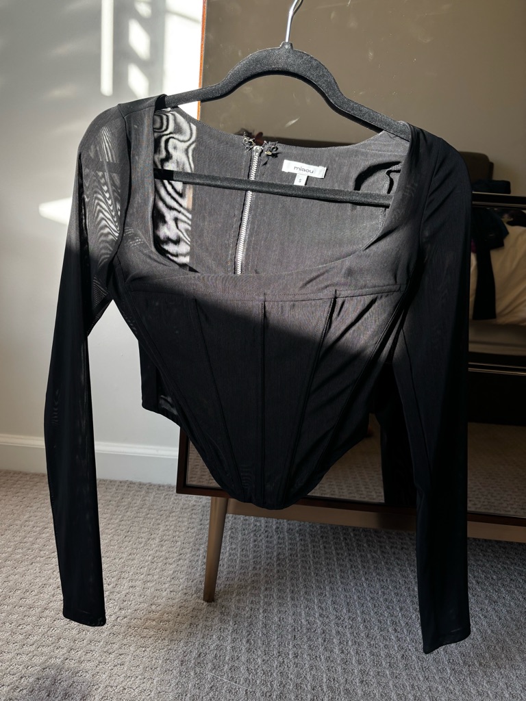 Miaou Mesh Corset Top — image 3 of 4